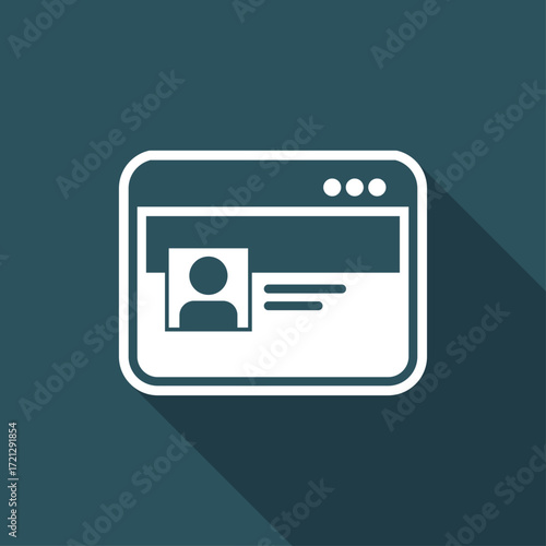 Private account window - Flat minimal icon