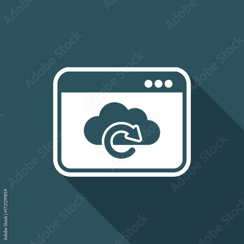Cloud window - Flat minimal icon