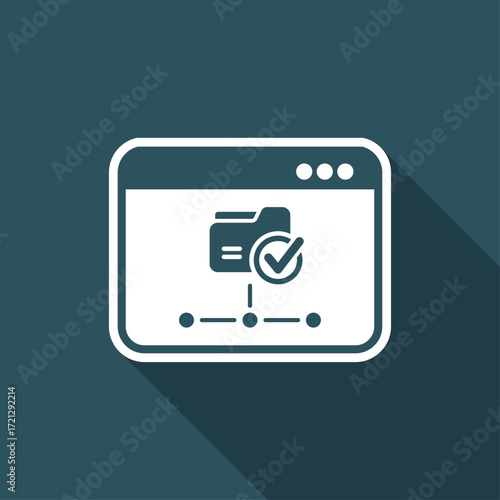 Check network window - Vector flat minimal icon