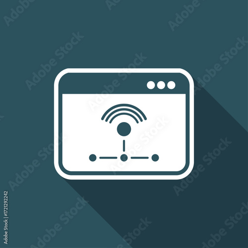 Working network - Vector flat minimal icon