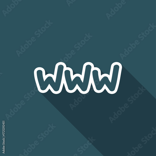 WWW" stylized - Vector flat minimal icon"