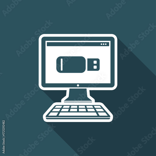 Usb memory - Vector flat minimal icon