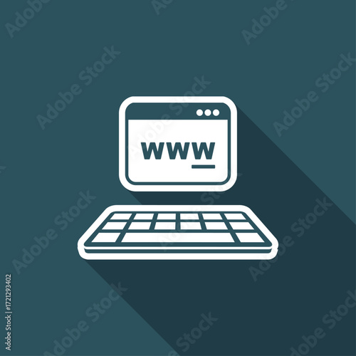 Web link - Vector flat minimal icon