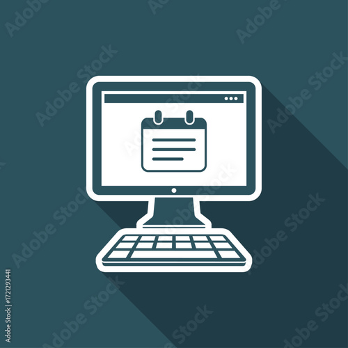 Notepad application - Vector flat minimal icon