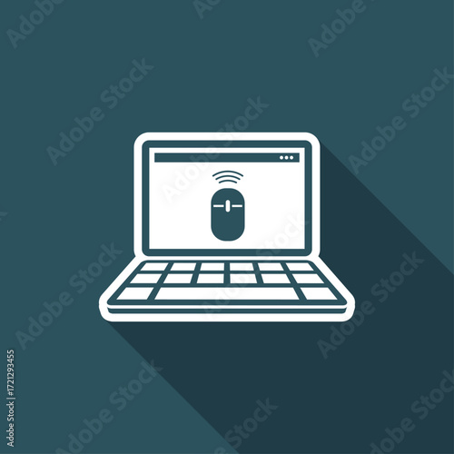 Wireless mouse - Vector flat minimal icon