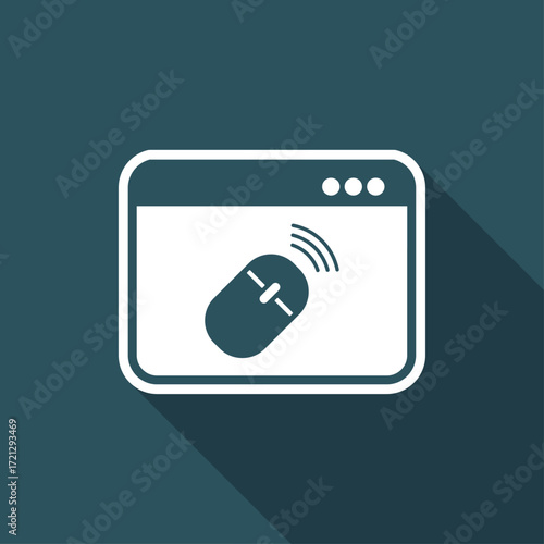 Wireless mouse - Vector flat minimal icon