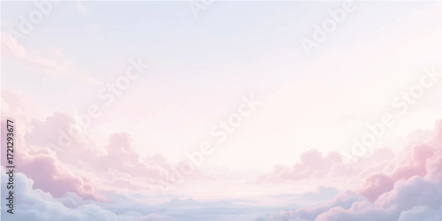 Blue sky with beautiful white clouds and sunlight