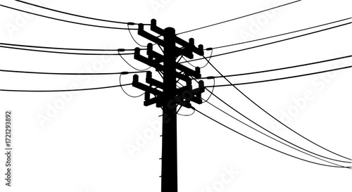 Electric pole silhouette, Utility pole silhouette, Electric pole , Power lines pole silhouette, Power pole silhouette 