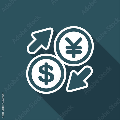 Dollar/Yen - Foreign currency exchange icon
