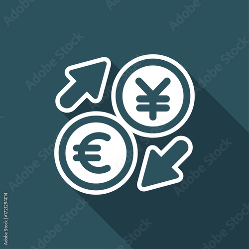 Euro/Yuan - Foreign currency exchange icon