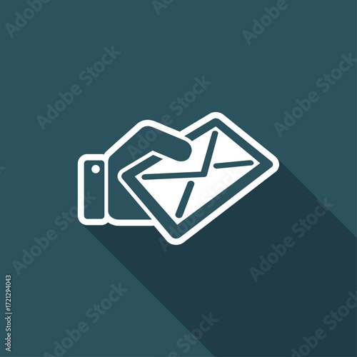 Get mail flat icon