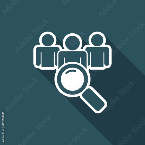 Find person flat icon