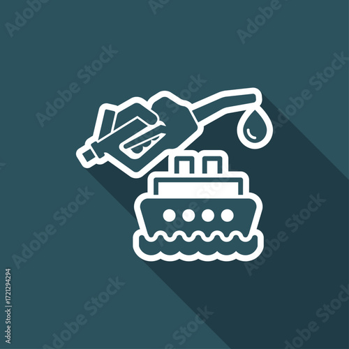 Boat fuel - vector icon