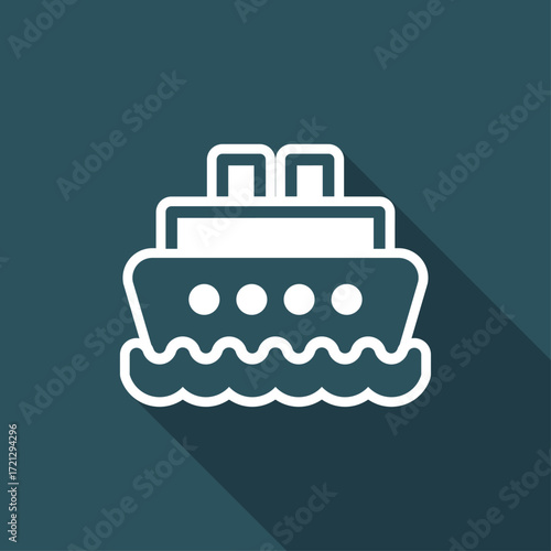 Navy flat vector icon