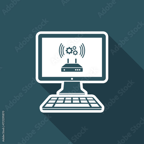 Router or modem setting icon
