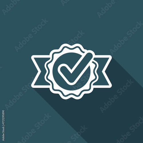 Checking quality symbol icon