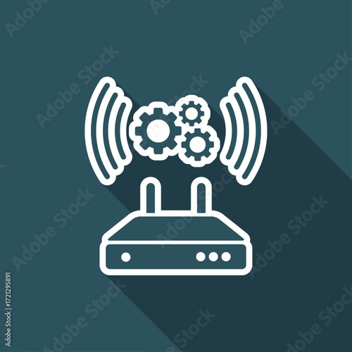 Router or modem setting icon