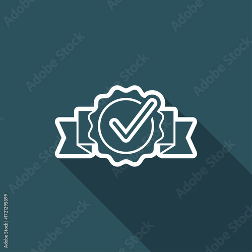 Checking quality symbol icon