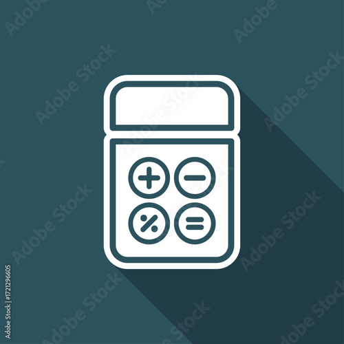 Calculator application flat icon