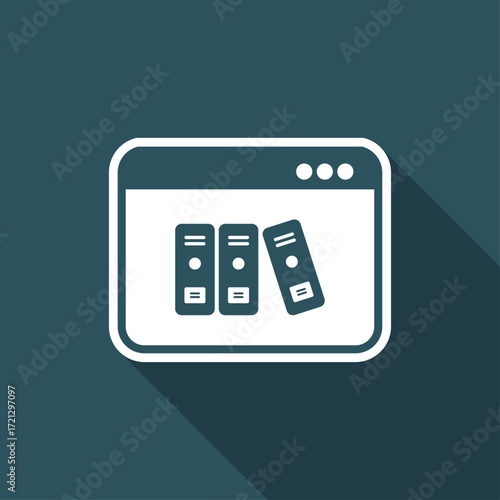 Computer archive flat icon