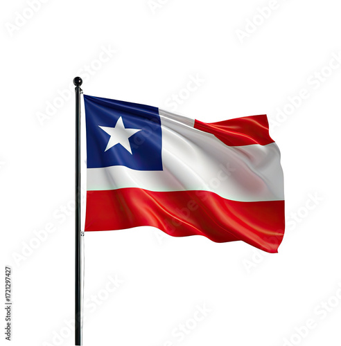 Chilean flag waving, isolated on black background, patriotic symbol Free Download Chilean flag waving, isolated on black background, patriotic symbol - GFXLoad