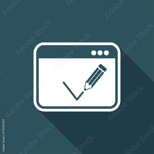 Digital checkmark flat icon