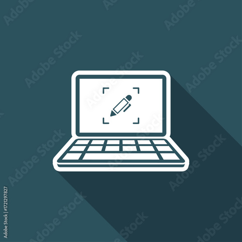 Customized computer services - Vector web icon