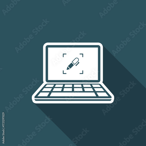 Customized computer services - Vector web icon