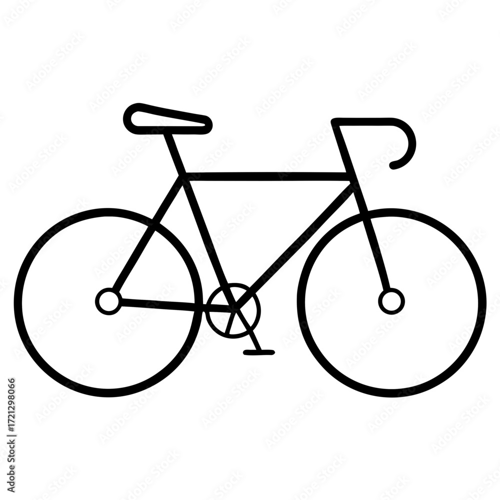 Obraz premium Bicycle line art vector