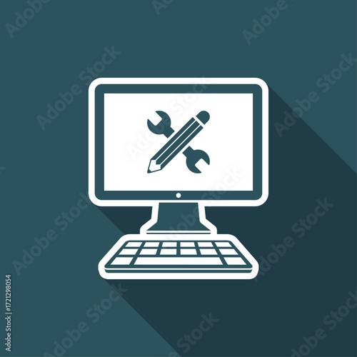 Wrench and pencil - Project vector icon