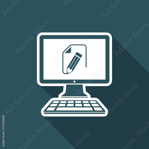 Customized document project - Vector flat icon
