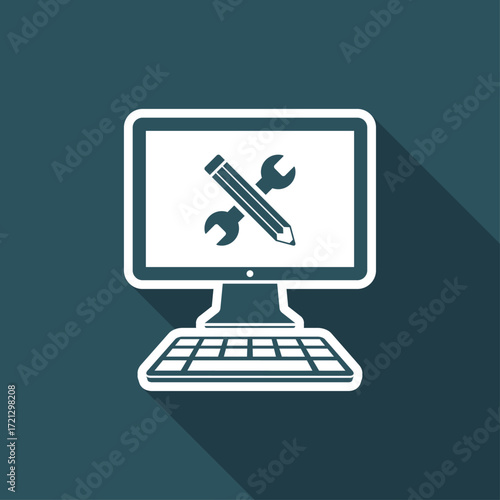 Wrench and pencil - Project vector icon