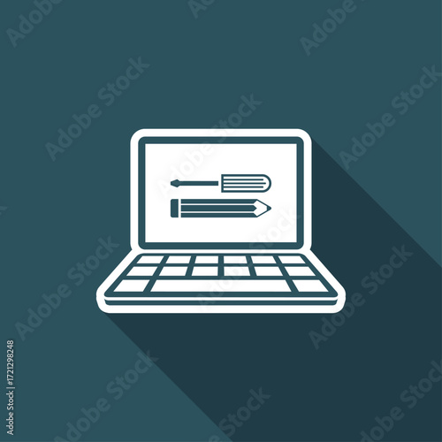 Web assistance services - Vector flat icon
