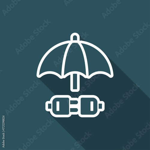 Protected plug connection - Minimal vector icon