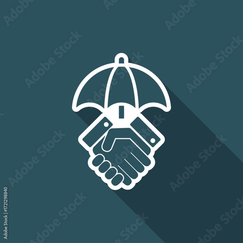 Protected arrangement - Minimal vector icon
