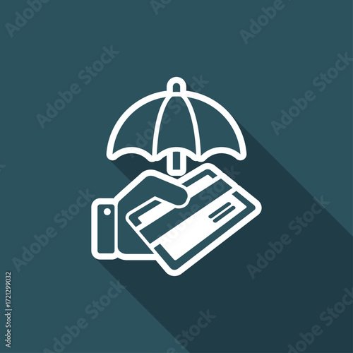 Secure credit card - Minimal vector icon