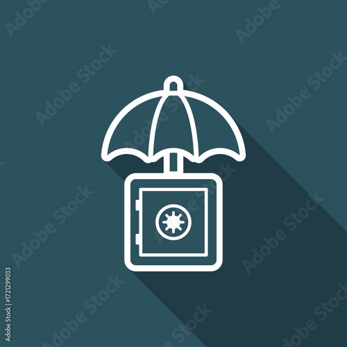 Secure strongbox - Minimal vector icon