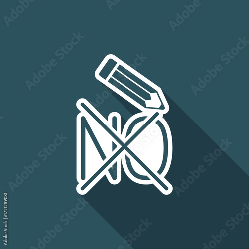 A pencil which marks the option no""