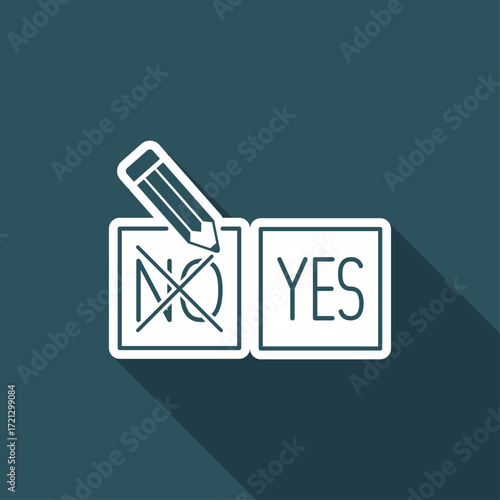 A pencil which marks the option no""