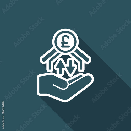 Money transfer services - Sterling - Minimal icon