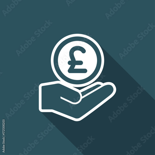 Bank services - Pound - Minimal modern icon