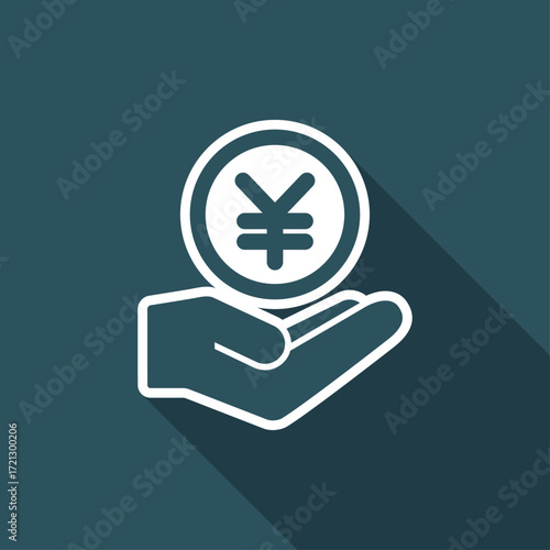 Bank services - Yen - Minimal modern icon