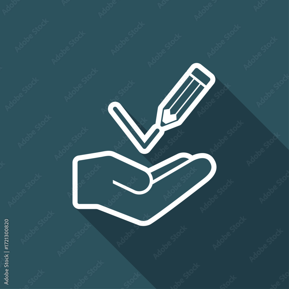 Obraz premium Check sign - Minimal modern icon