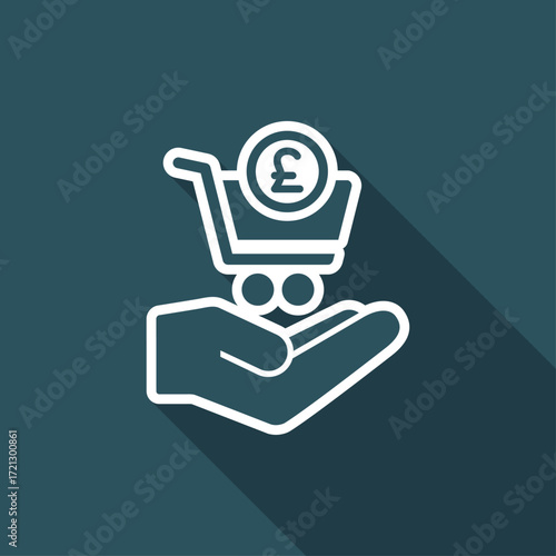 Minimal modern shopping icon - Sterling