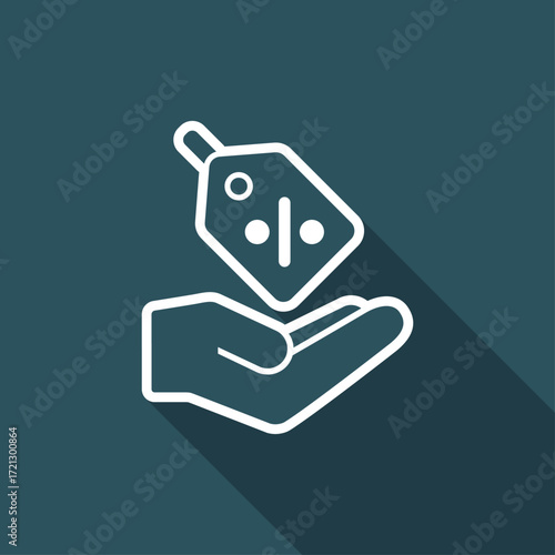 Minimal modern shopping icon - Sale label