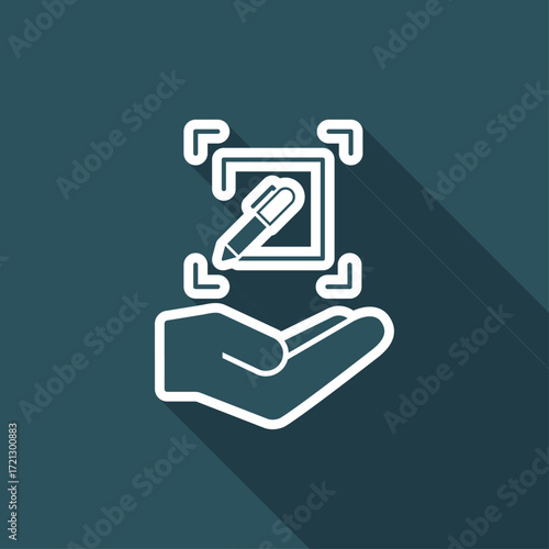 Customized design services - Flat minimal vector icon