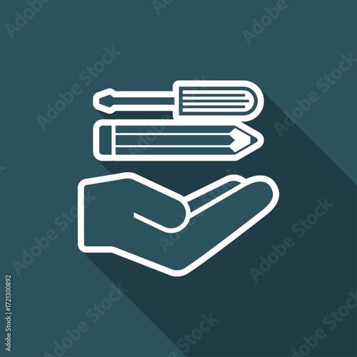 Custom assistance services icon