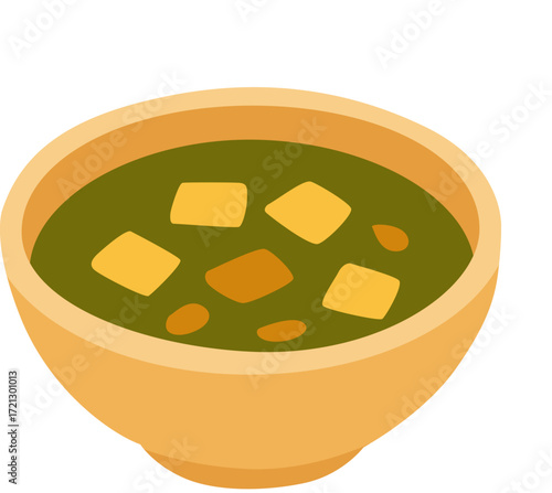 vector illustration of a bowl with food indian