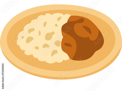 vector illustration of Briyani