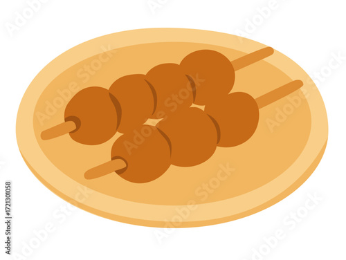 vector illustration of indian meat